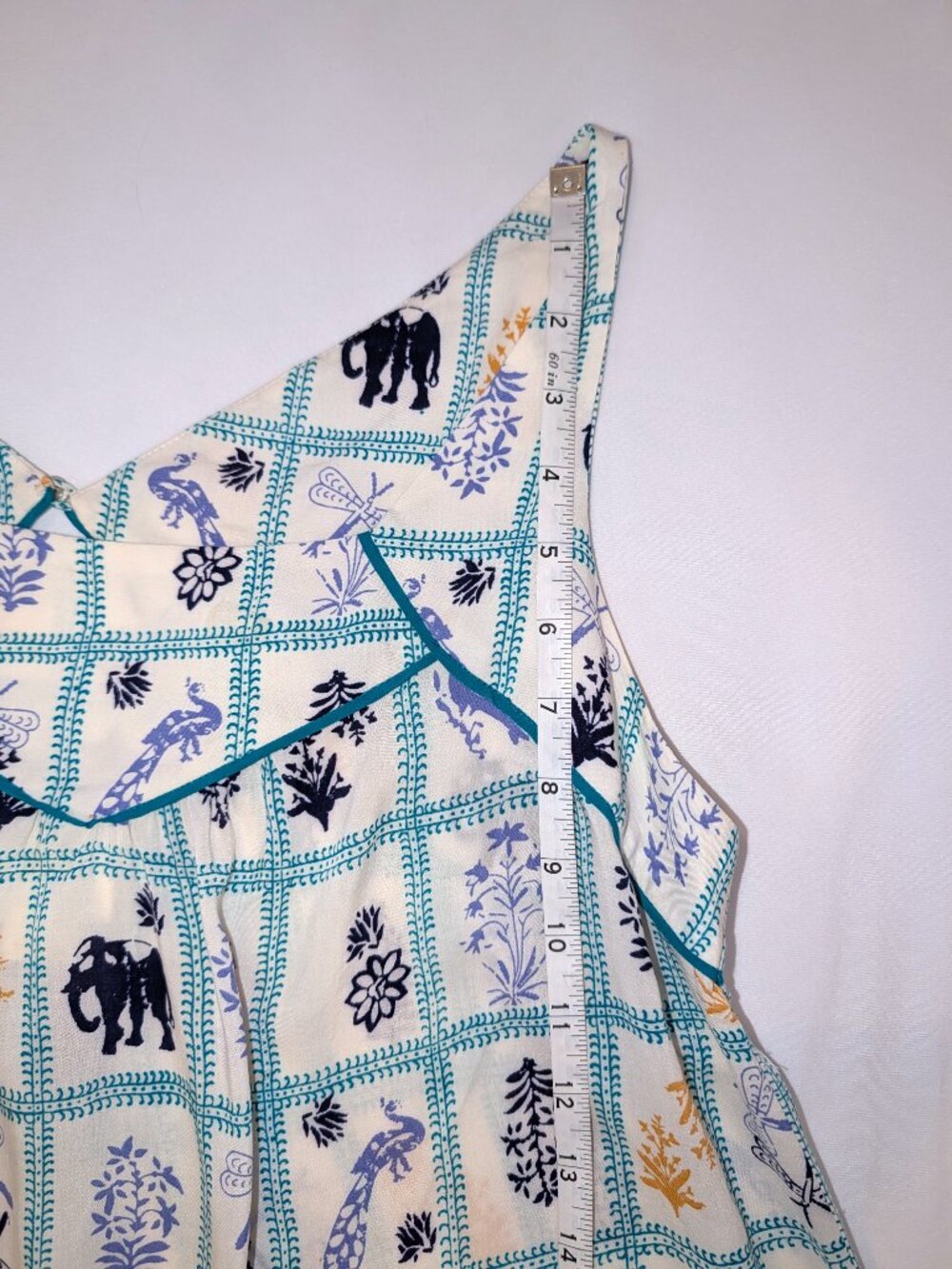 Maeve | Anthropologie Mazie Tank Top Elephants & Dragonflies | Size Medium - Picture 9 of 11